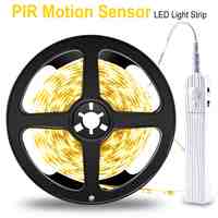 PIR LED Strip Motion Sensor LED Kitchen Cabinet Light Tape LED Flexible Strip Light Waterproof Bedroom Night Lamp 5V Closet Lamp