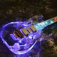 T-ED12 LED Light Electric Guitar 7VE Style Full Acrylic Colorful Flash Led Light Crystal Guitar