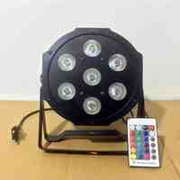 Wireless Remote Control LED The brightest 8 dmx Channels Led Flat Par 7x12W RGBW 4IN1 Fast Shipping