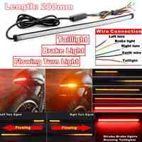 1pc DC 12-24V Motorcycle Sequential LED Turn Signal Light Taillights Strip Motorcycle LED Light Strip Accessories