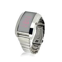 Stainless Steel LED Watch - Personalized Message Display