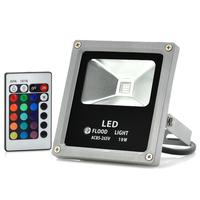 LED Flood Light - 10W, Waterproof, Outdoor Use, Multicolor, Remote Control