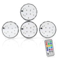 Circle LEDs - 4 Waterproof, Remote Controlled, Color Changing LED Lights