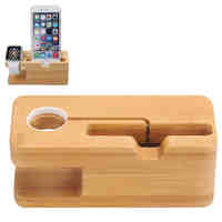 Bamboo Wood Stand for iPhone and Apple Watch - For All iPhone And Apple Watch