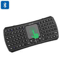 Bluetooth Wireless 81 Key QWERTY Keyboard - Bluetooth 3.0, Touch Pad, Function Keys, For Android, iOS + Windows