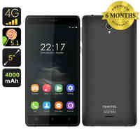 OUKITEL K4000 Smartphone - 5 Inch 2.5D Screen, Tempered Glass, MTK6735P Quad Core CPU, Android 5.1, 4G (Black) 