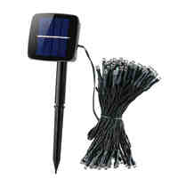 100 LED Solar Powered Fairy Lights - Red, Green + Blue LED Lights, Solar Charger, 1500mAh Battery