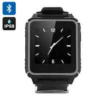 Waterproof Phone Watch 'TrekSmart' - GSM, 1.54 Inch IPS HD Screen, IP68,  iOS + Android, Pedometer, Sleep Monitor (Gray)