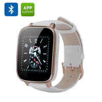 Bluetooth 4.0 Smart Watch - 1.54 Inch 3D Screen, iOS + Android App, Call Answering, Notification, Heart Rate Sensor (White)