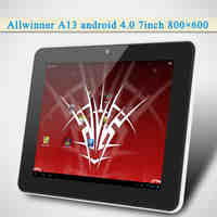 Allwinner A13 7.0 Inch Capacitive Android 4.0 Ultra-thin Tablet PC