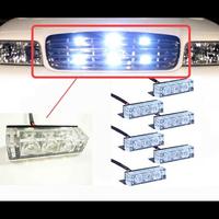 Set Car 18 LED White Strobe Emergency Flashing Grill Light