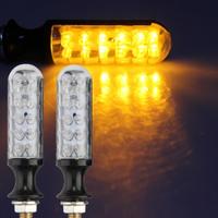 2x 12 LED Motorcycle Turn Signal Indicator Light Amber