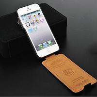 iPhone 5S Case Luxury Genuine Leather Flip Full Body Case for iPhone 5/5S/5G(Assorted color)(Black)