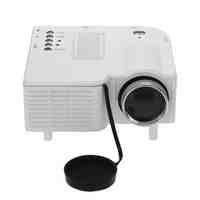 Mini Multimedia LED Projektor Projector Beamer Heimkino ABS Metall Weiß