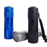 3 X Super Bright 9 LED Mini Flashlight Torch 12000mcd