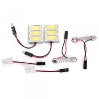 T10/31-42mm 3W 3 LED COB 240LM 6000-6500K White LED Home Car Reading/Signal/Dome Lights (DC12V 2PCS)