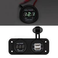 CARCHET Car Motorcycle LED Digital Display Voltmeter Meter