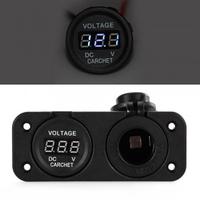 CARCHET Car Motorcycle LED Digital Display Voltmeter Meter