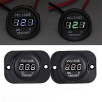 CARCHET Car Motorcycle LED Digital Display Voltmeter Meter