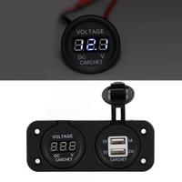 CARCHET Car Motorcycle LED Digital Display Voltmeter Meter