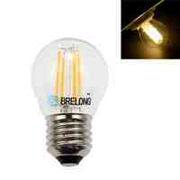 BRELONG E27 4W 4 LED 360LM 3000-3500K Warm White Light Ball Bulbs LED Filament Light (AC220V)