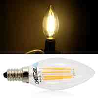 BRELONG E14 4W 4 LED 360LM 6000-6500K/3000-3500K White/Warm White Light LED Filament Candle Bulb Light (AC220V)