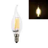 BRELONG E14 4W 4 LED 360LM 6000-6500K/3000-3500K White/Warm White Light LED Filament Candle Bulb Light (AC220V)