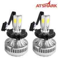 Atshark 80W 7200LM H4 LED Headlight Kit COB LED - Replaces Halogen & HID-2 Pack