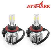 Atshark 72W 6400LM H13 LED Headlight Kit COB LED - Replaces Halogen & HID-2 Pack