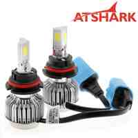 Atshark 72W 6400LM 9007 LED Headlight Kit COB LED -Replaces Halogen & HID-2 Pack