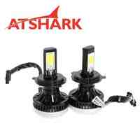 Atshark 64W 5600LM H4 LED Headlight Kit COB LED - Replaces Halogen & HID-2 Pack