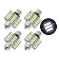 Atshark 4x 31mm 12 LED 3528 SMD Festoon Dome Light LED White DC 12V