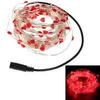 BRELONG IP65 Waterproof Love Heart-style 10M 10W 100 LED Bright LED Red Light Strip Lights For Christmas/Halloween/Party/Wedding Festival Decoration (DC12V)