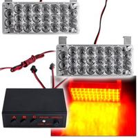 Set 22 LED Car Strobe Emergency Flashing Grill Lights