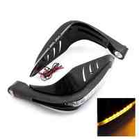 Pair Yellow LED Motorcycle Scooter Hand Guards  for 12mm Handlebar