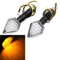 MOTORCYCLE UNIVERSAL LED TURN SIGNALS STALK MOTO INDICATOR LIGHTS 17 LED x 2