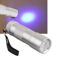 UV Ultra Violet Blacklight 12 LED Flash Light Torch AAA