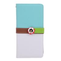 5.5inch Flower PU Leather Case for iPhone 6 Plus with Lanyard