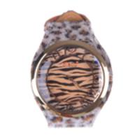 3500 Disco Leopard Pattern Wrist Watch Quartz Analog Watch with PU Lea