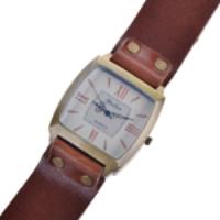 Big Square Case PU Leather Strap Quartz Wrist Watch Bracelet Watch