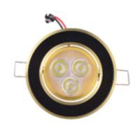 WBR001 220V 3W LED 280-350 Lumens LED Ceiling Lamp Golden Recessed Lighting Fixture