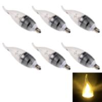 E12 3W 3 Led 270-Lumen Led Candle Light Bulb 6 PCS A Group