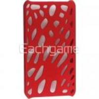 iPhone 4G Protective Back Cover Case Lattice Water Cube Red  - Clearan