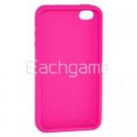 Protective Clear Case Cover Peach Red for iPhone 4 