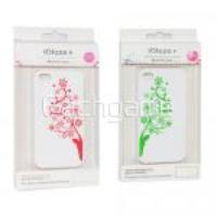 Protective Case Cover Lovers Ice Flowers for iPhone 4(2pcs)