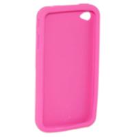 Clean Protective Silicone Case Dark Pink for iPhone 4