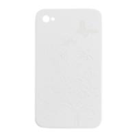 Protective Case Cover Engraving Butterflies White for iPhone 4G