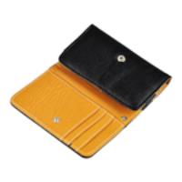 Leathery Protective Case Cover Wallet Purse Black for iPhone 4G