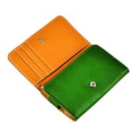 Leathery Protective Case Cover Wallet Purse Green for iPhone 4G