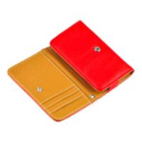 Leathery Protective Case Cover Wallet Purse Red for iPhone 4G